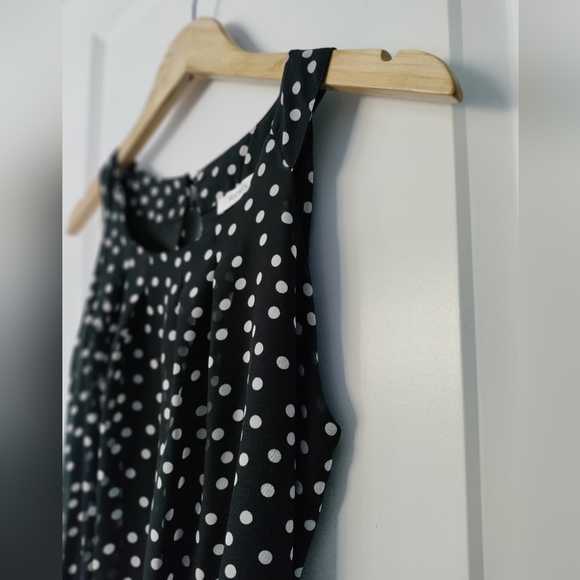 Ricki's Black and White Polkadot Dress Size 4 - Picture 3 of 5